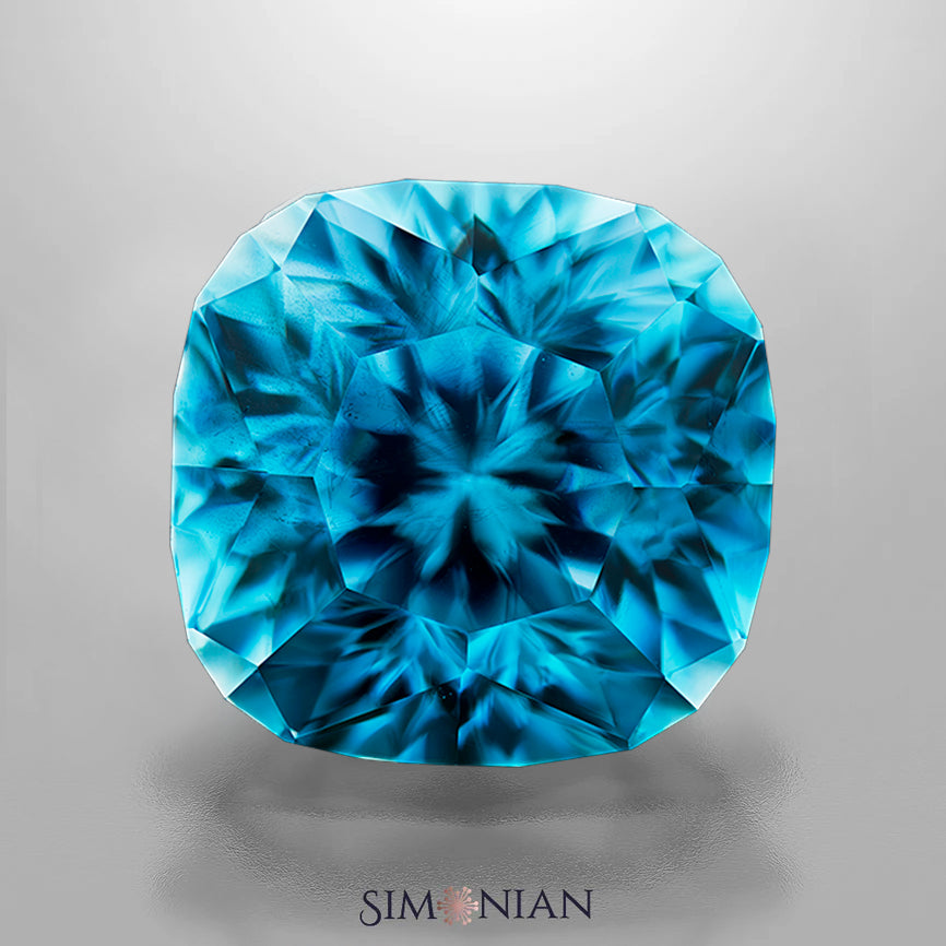 Blue Zircon - 5.36ct - Simonian