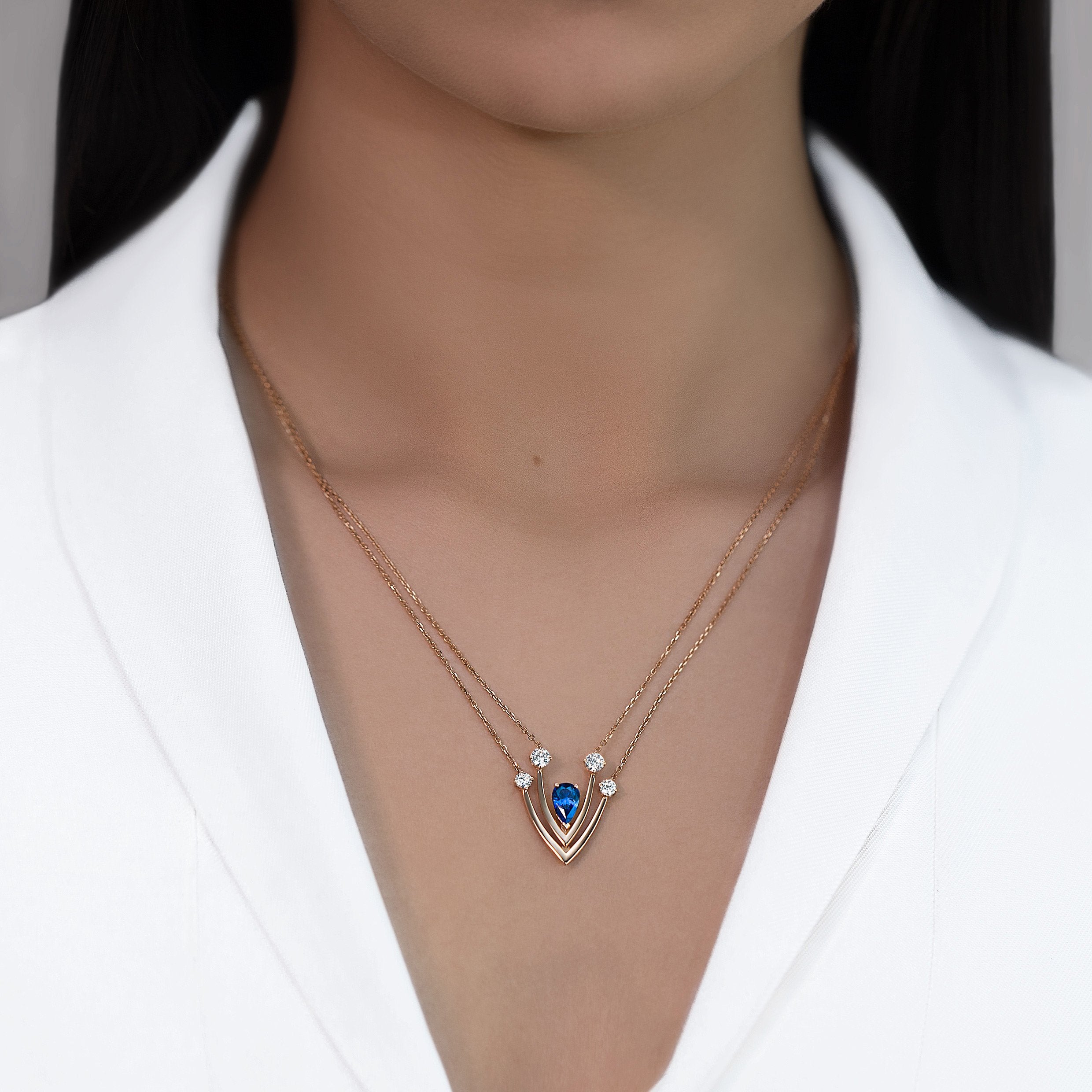 Aurora Sapphire Pendant - Simonian